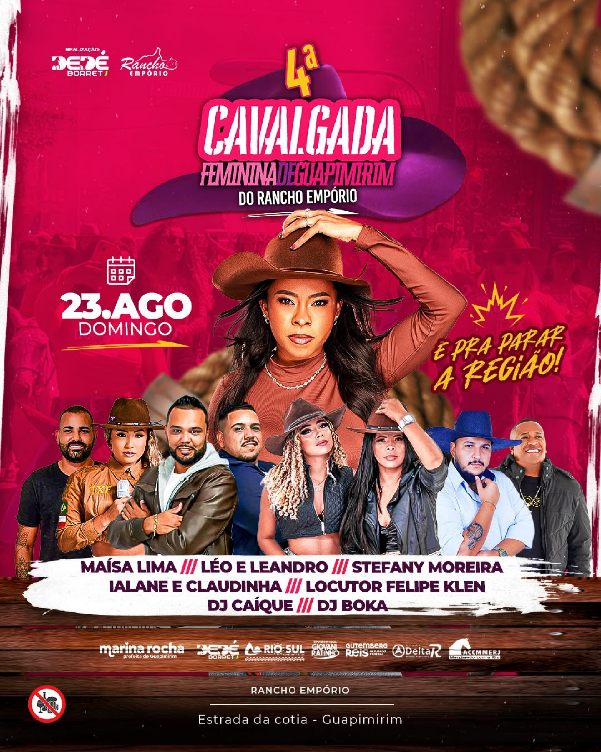 Guapimirim realiza 4ª Cavalgada Feminina em apoio ao Agosto Lilás