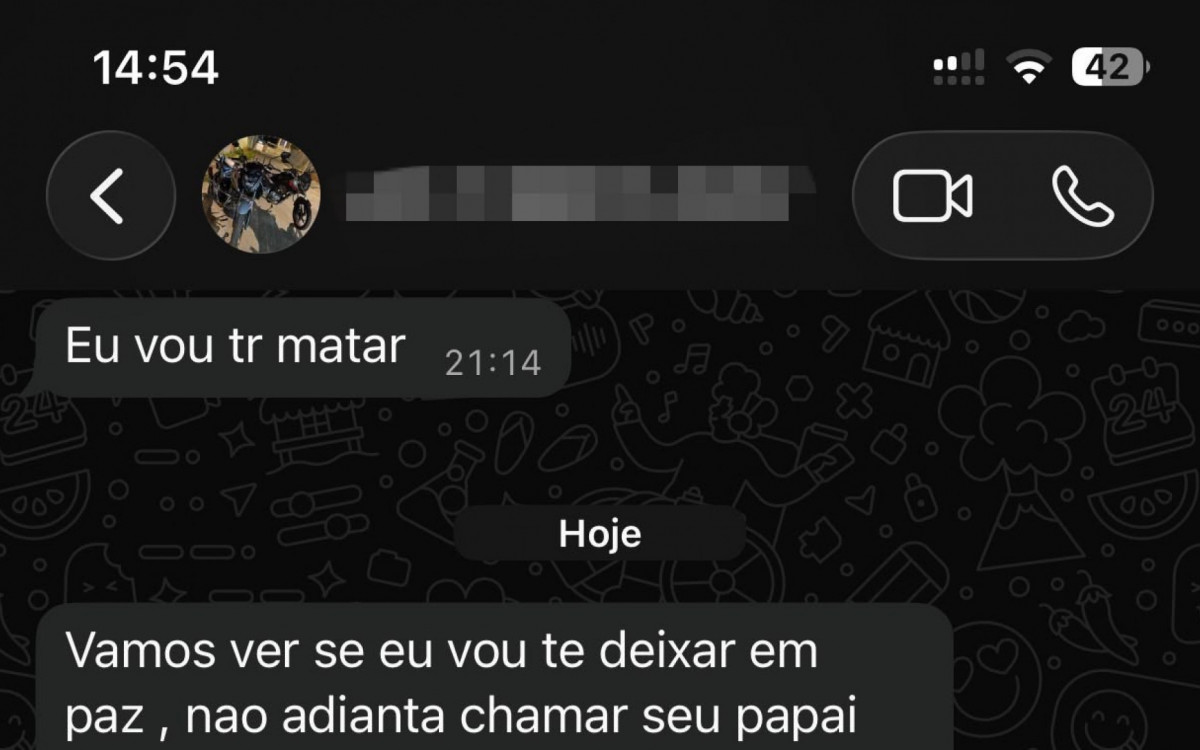 Vítima recebeu diversas mensagens ameaçadoras - Divulgação