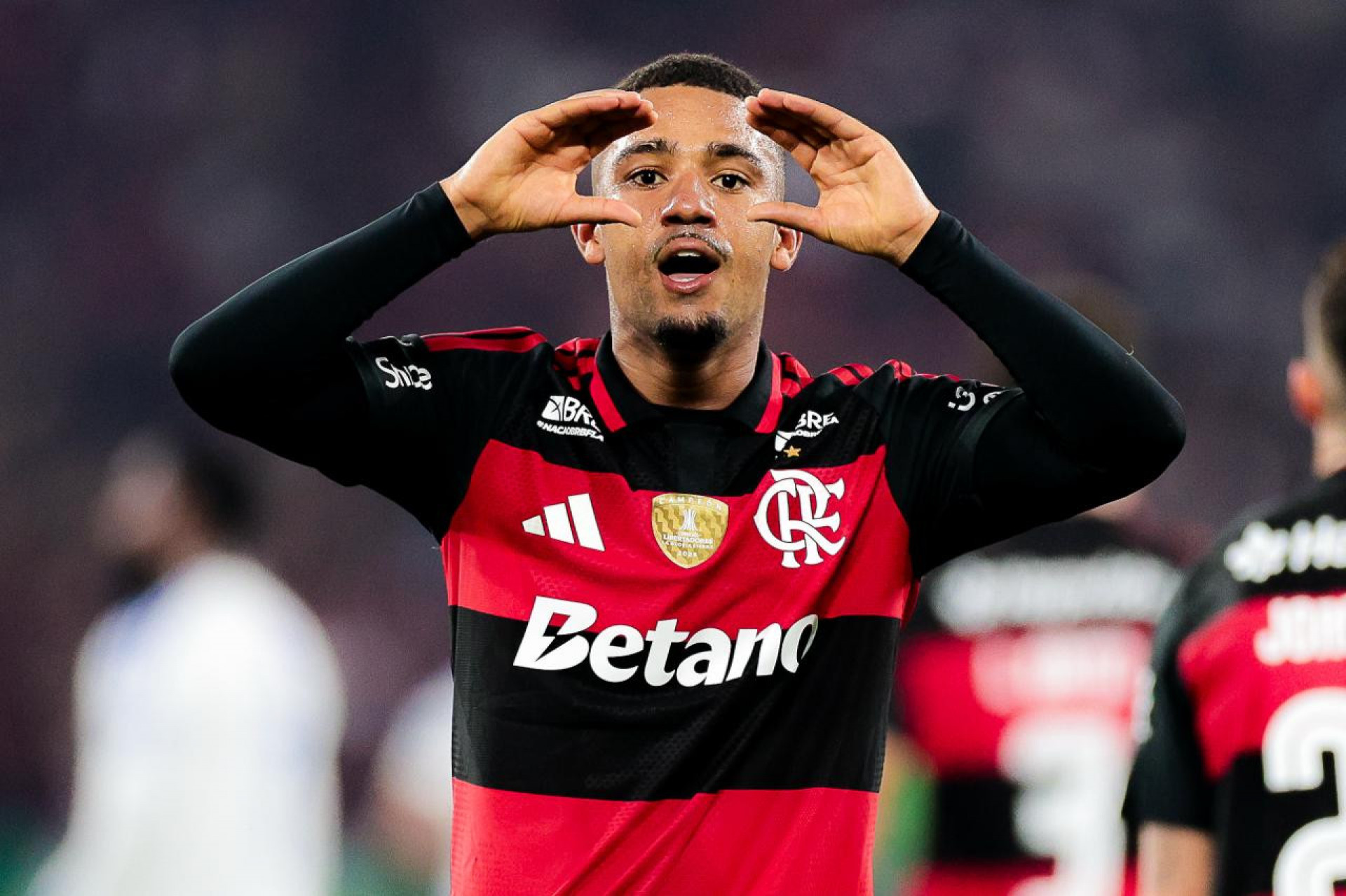Samuel Lino comemora segundo gol do Flamengo - Gilvan de Souza / Flamengo