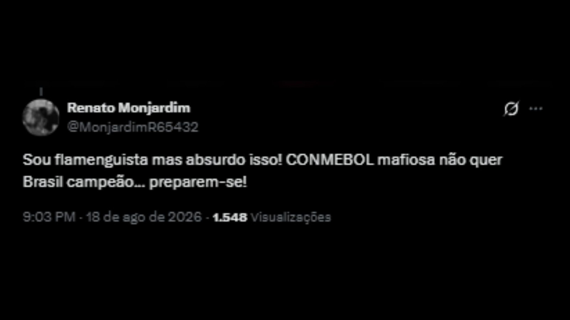 Usuários repercutindo pênalti marcando contra o Fluminense pela Libertadores - Reprodução/X @MonjardimR65432