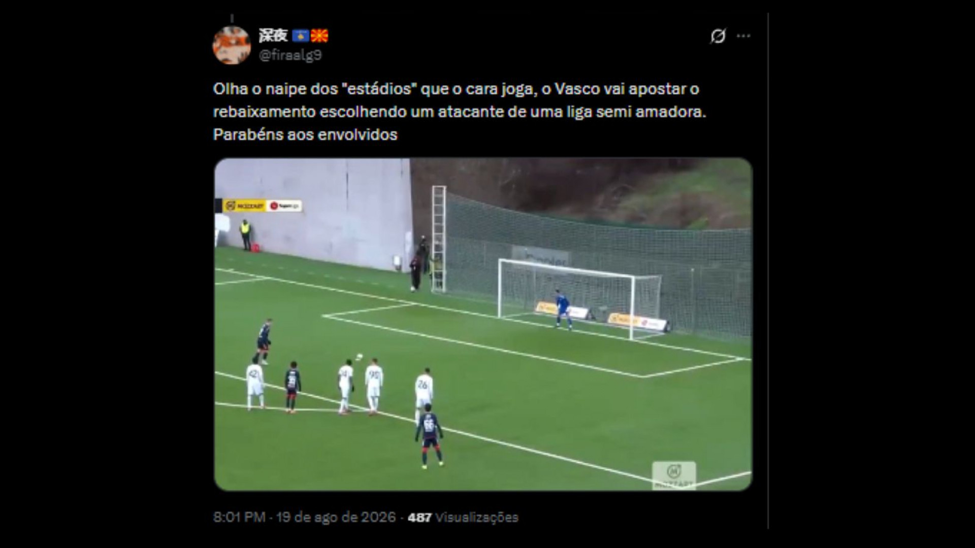 Torcedores questionando possível contratação de Bruno Duarte - Reprodução/X @firaalg9