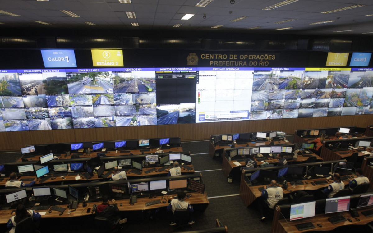 Centro de Operações Rio monitora rajadas de ventos na cidade - Reginaldo Pimenta/Agência O DIA