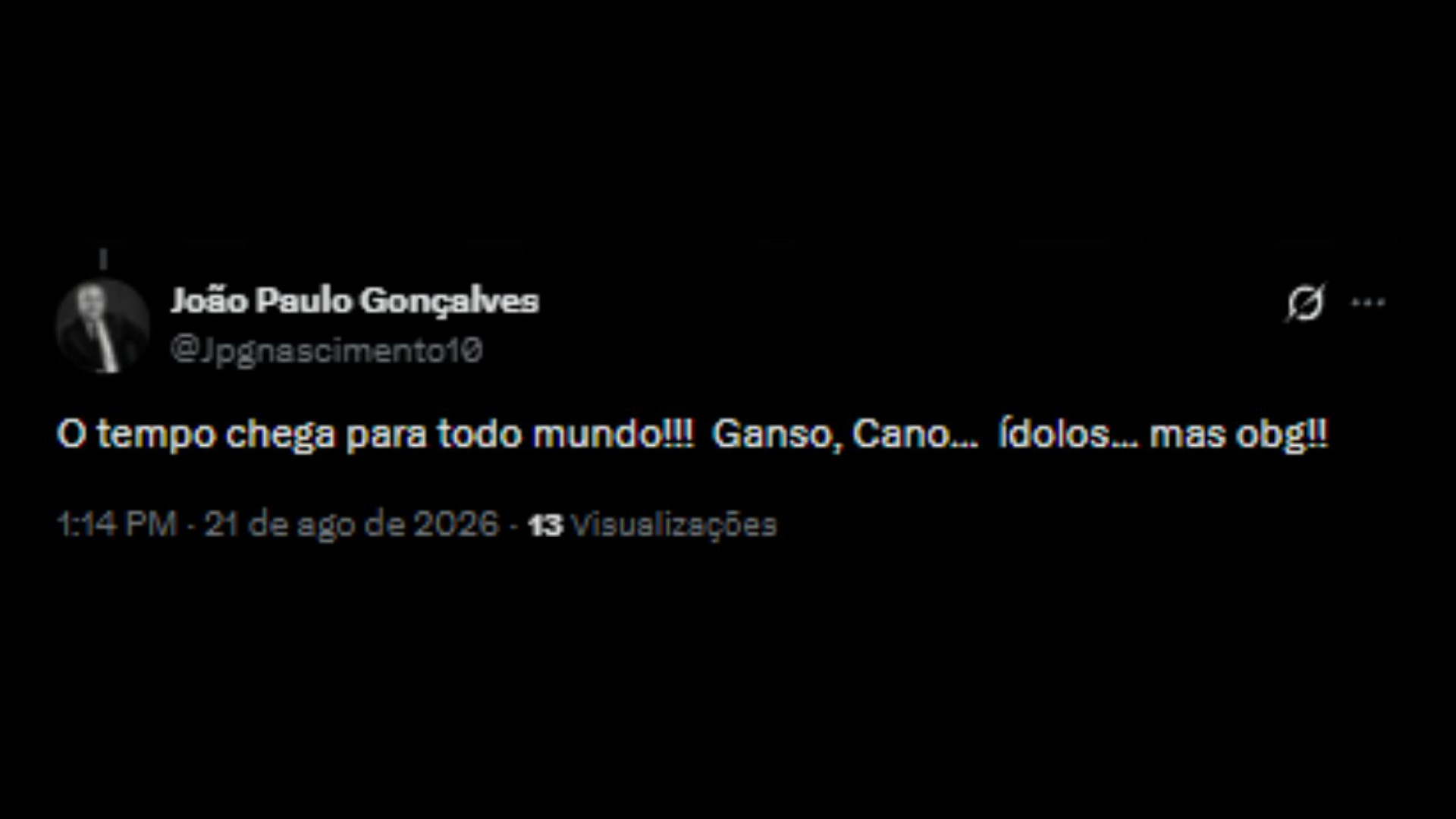Torcedores do Fluminense debatem se clube deveria renovar com Ganso, nas redes sociais - Reprodução/X @Jpgnascimento10