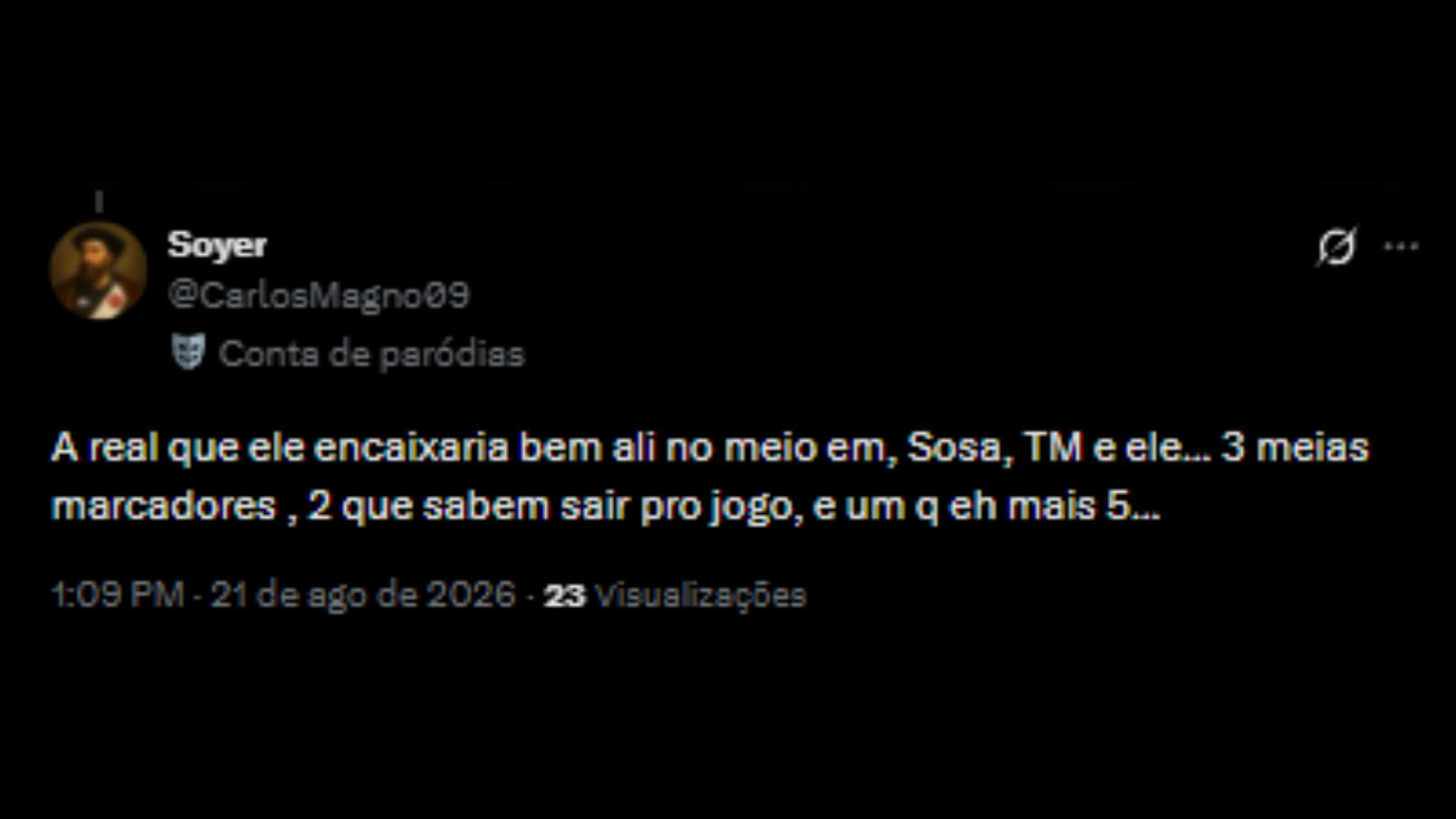 Torcedores do Vasco pedindo a contratação de Arthur Melo - Reprodução/X @CarlosMagno09