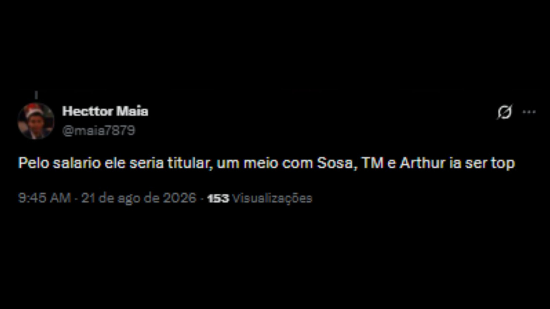 Torcedores do Vasco pedindo a contratação de Arthur Melo - Reprodução/X @maia7879