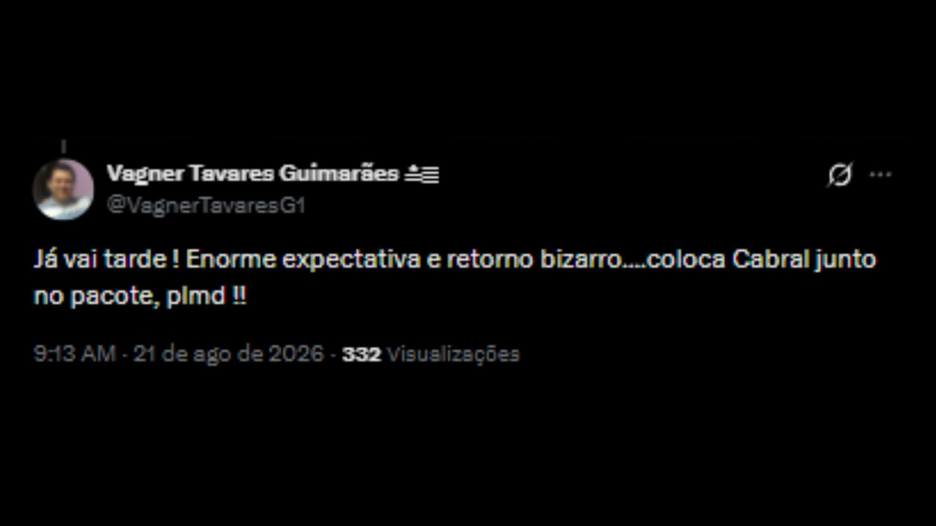 Torcedores do Botafogo opinam sobre a saída de Santi Rodríguez - Reprodução/X @VagnerTavaresG1