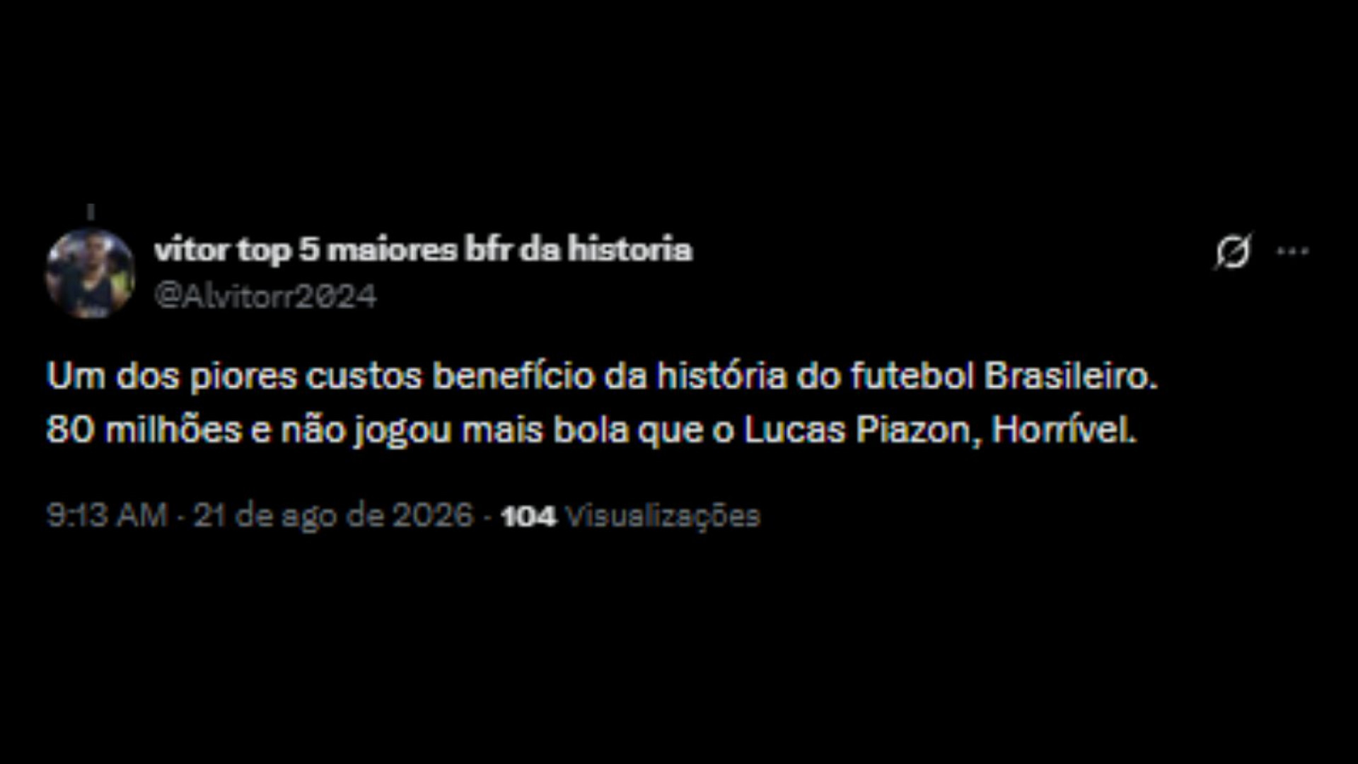 Torcedores do Botafogo opinam sobre a saída de Santi Rodríguez - Reprodução/X @Alvitorr2024