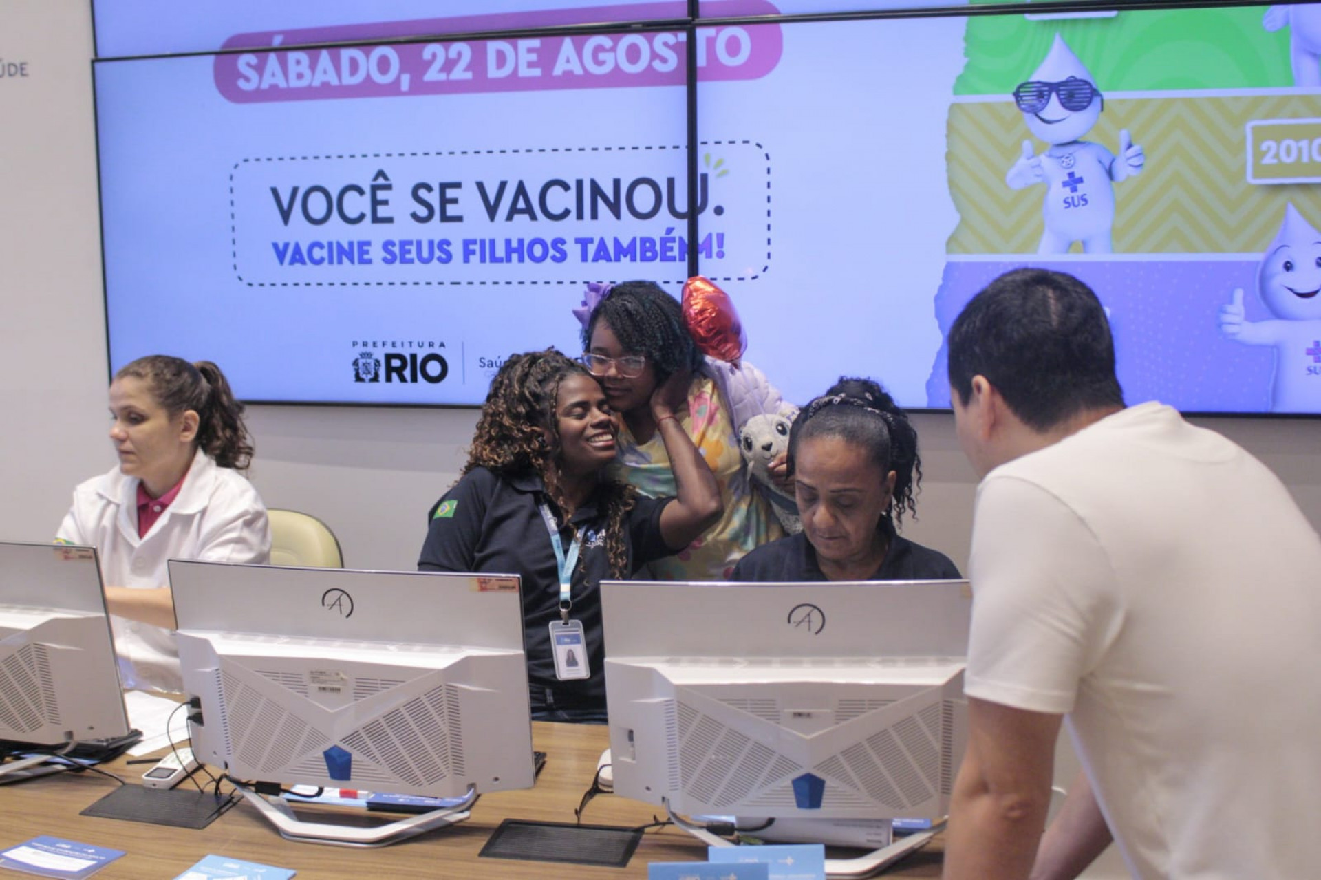Super Centro Carioca de Vacinação, em Botafogo, na Zona Sul, recebe Dia D de Vacinação - Carlos Elias Junior/ Agência O Dia