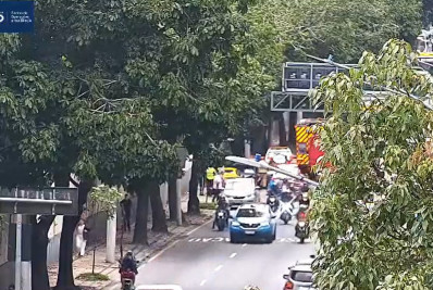 Acidente deixa duas feridas no Jardim Botânico