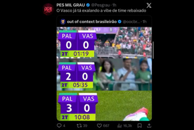 Goleada sofrida pelo Vasco repercute na web; veja os memes