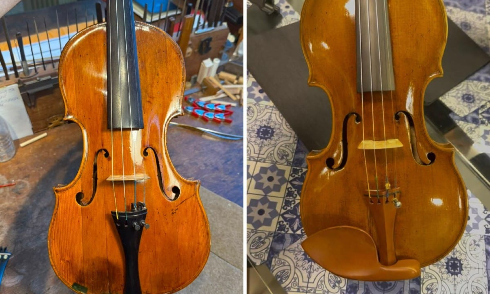 Violinos, que n&atilde;o tiveram valor divulgado, foram fabricados por artes&atilde;os italianos renomados - Reprodu&ccedil;&atilde;o