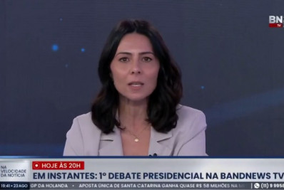Vídeo: Apresentadora da Band se irrita com ausência de candidatos