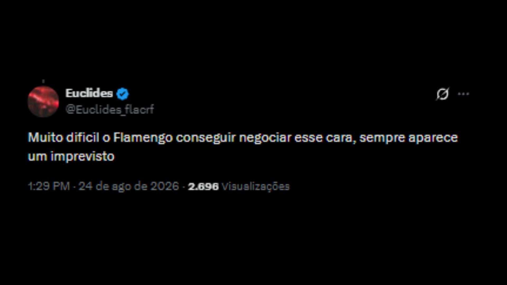 Torcedores do Flamengo lamentando a permanência de Everton Cebolinha - Reprodução/X @Euclides_flacrf