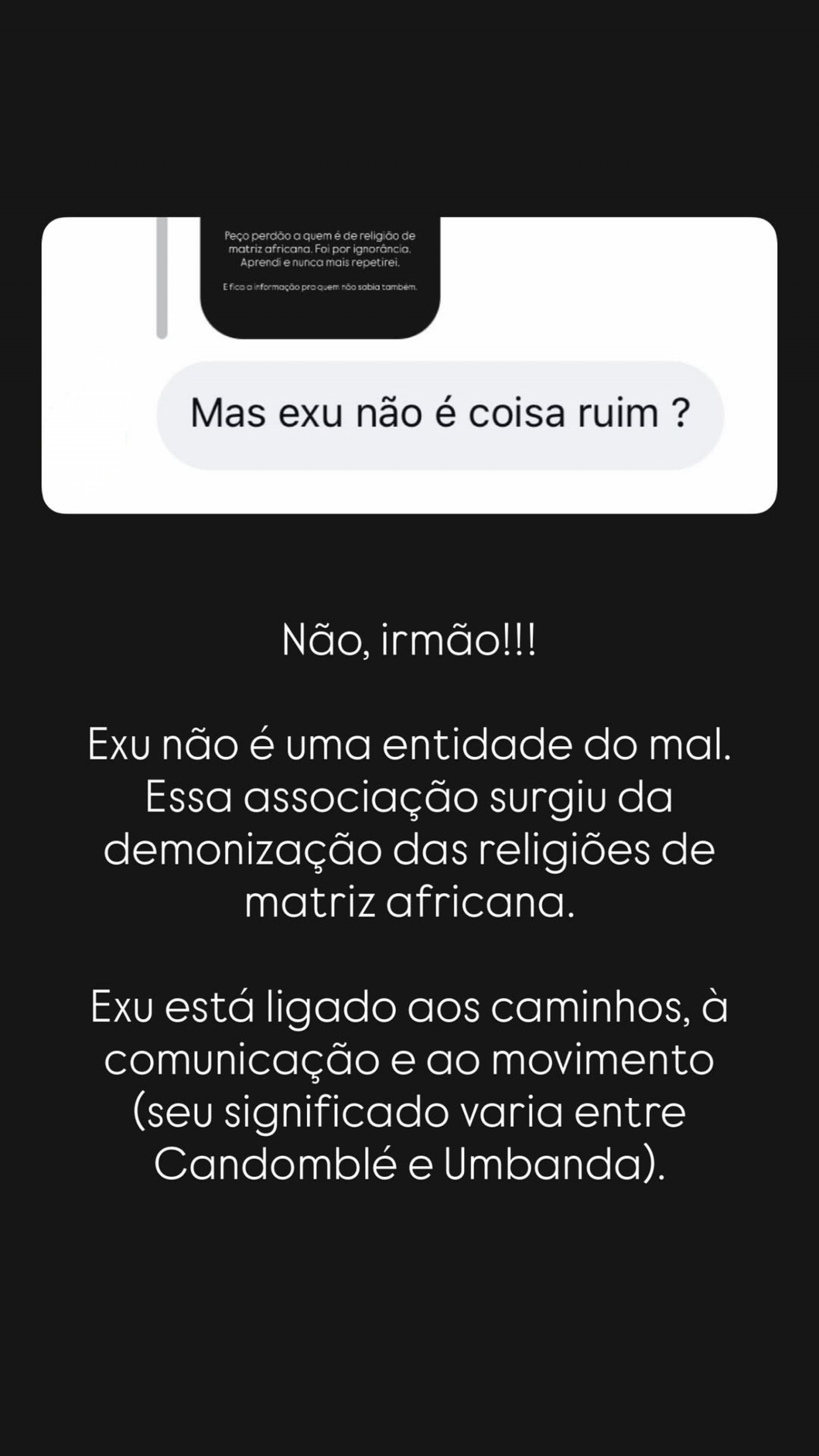 Felipe Neto tirou dúvida de internauta sobre entidade de matriz africana  - Reprodução/Instagram 
