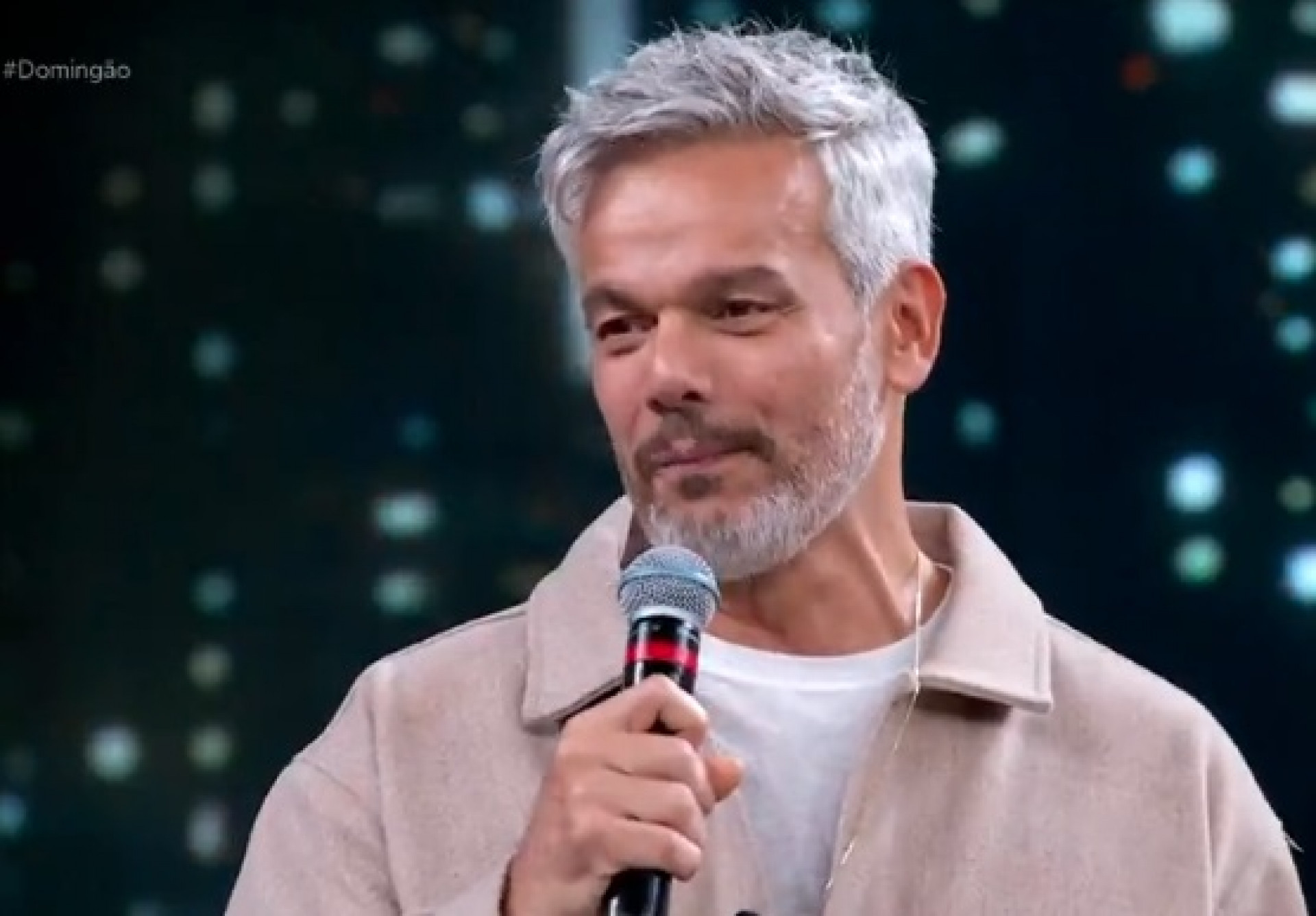 Otaviano Costa durante o 'Domingão com Huck' - Reprodução de vídeo / TV Globo