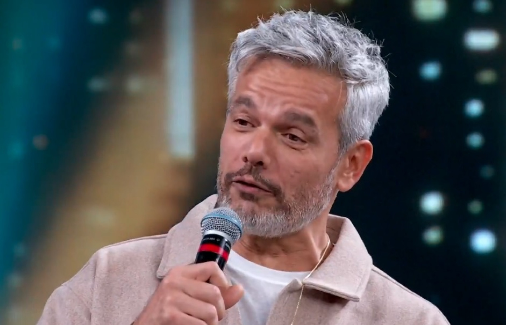 Otaviano Costa durante o 'Domingão com Huck' - Reprodução de vídeo / TV Globo