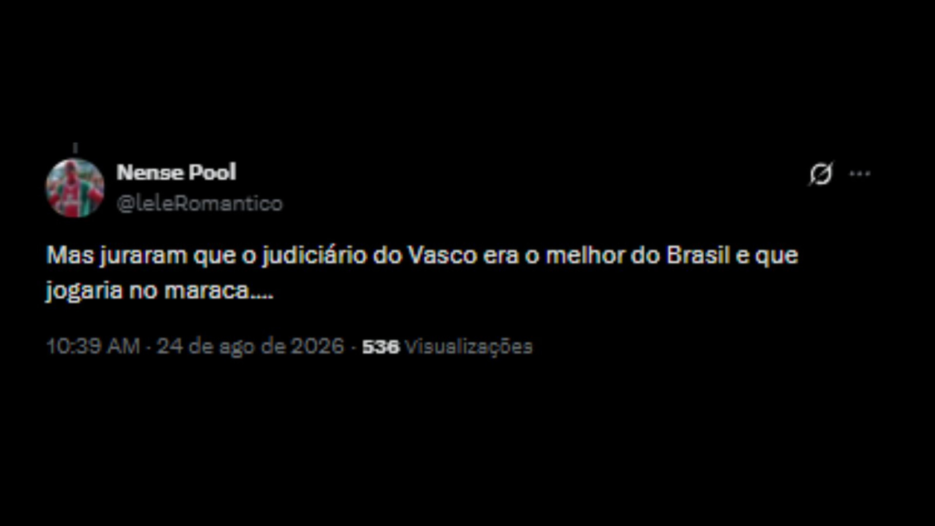 Torcedores repercutindo a recusa do Maracanã para o Vasco - Reprodução/X @leleRomantico