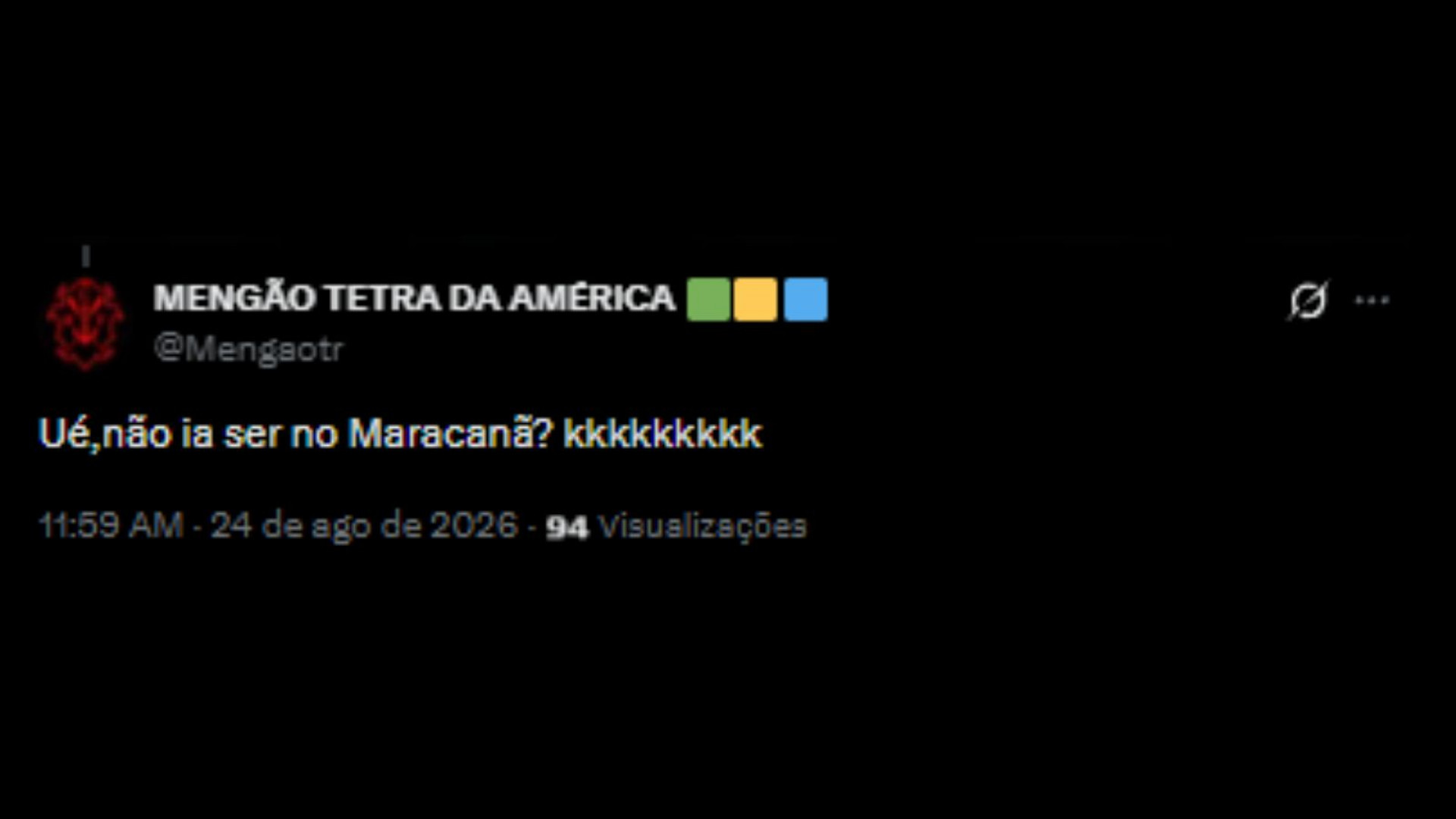 Torcedores repercutindo a recusa do Maracanã para o Vasco - Reprodução/X @Mengaotr