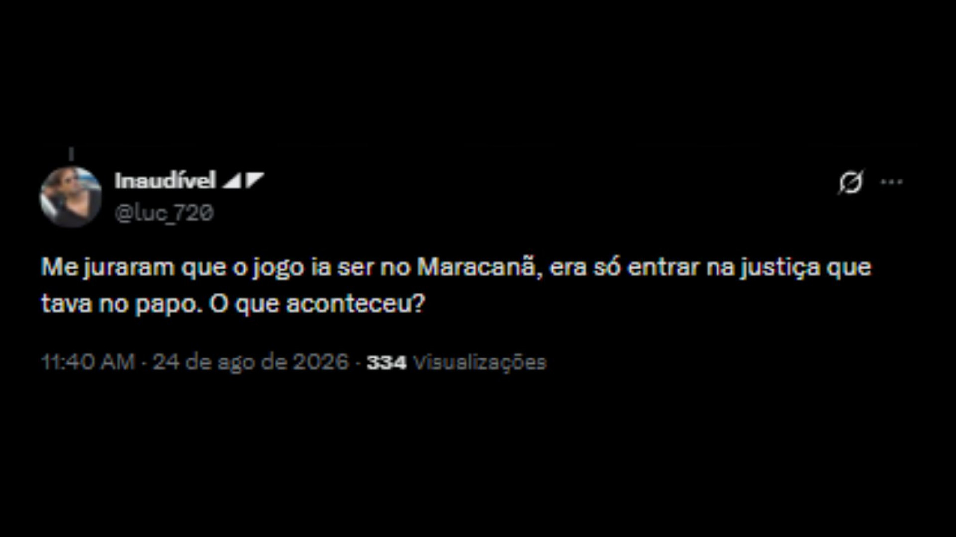 Torcedores repercutindo a recusa do Maracanã para o Vasco - Reprodução/X @luc_720