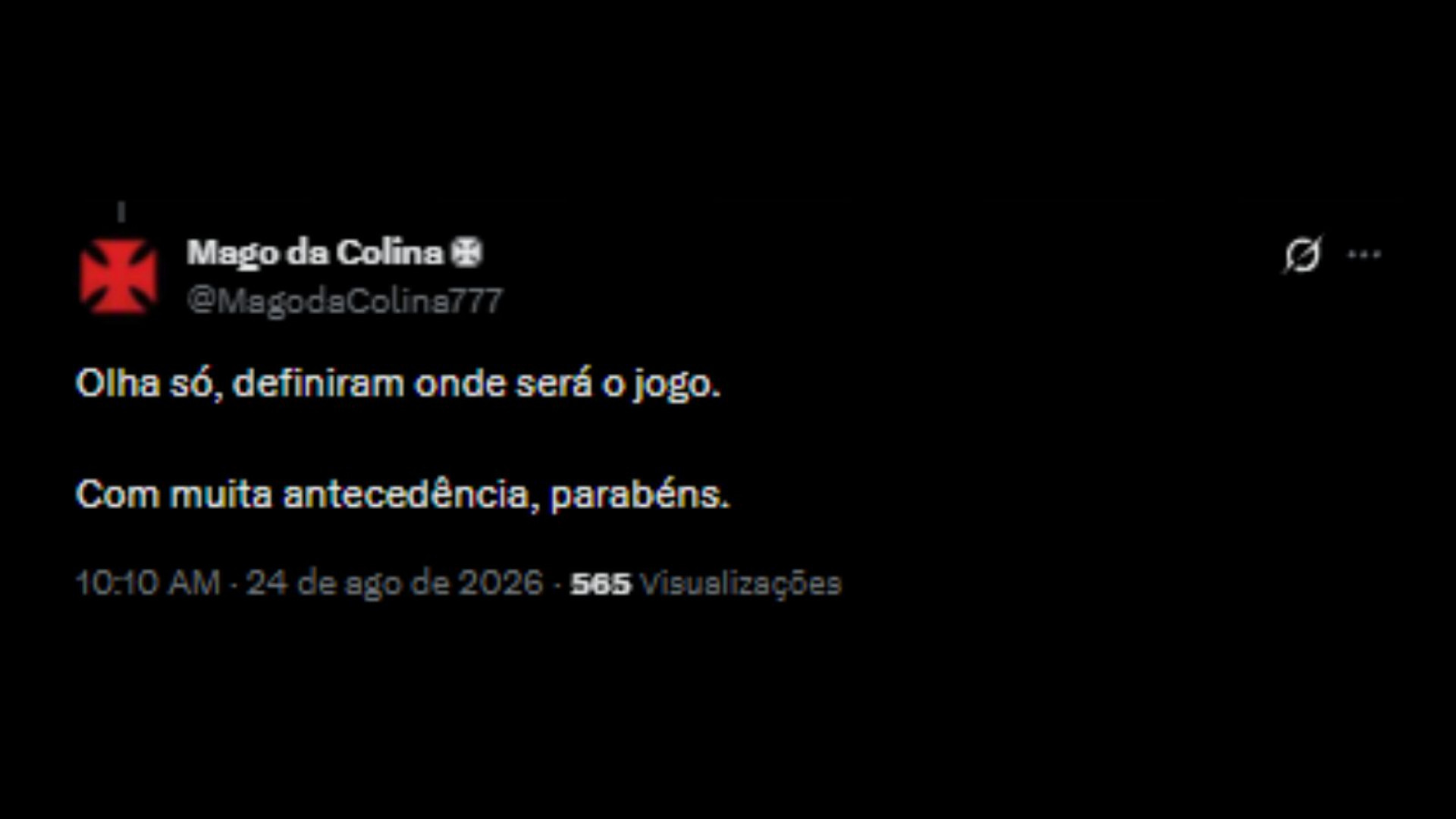 Torcedores repercutindo a recusa do Maracanã para o Vasco - Reprodução/X @MagoDaColina777