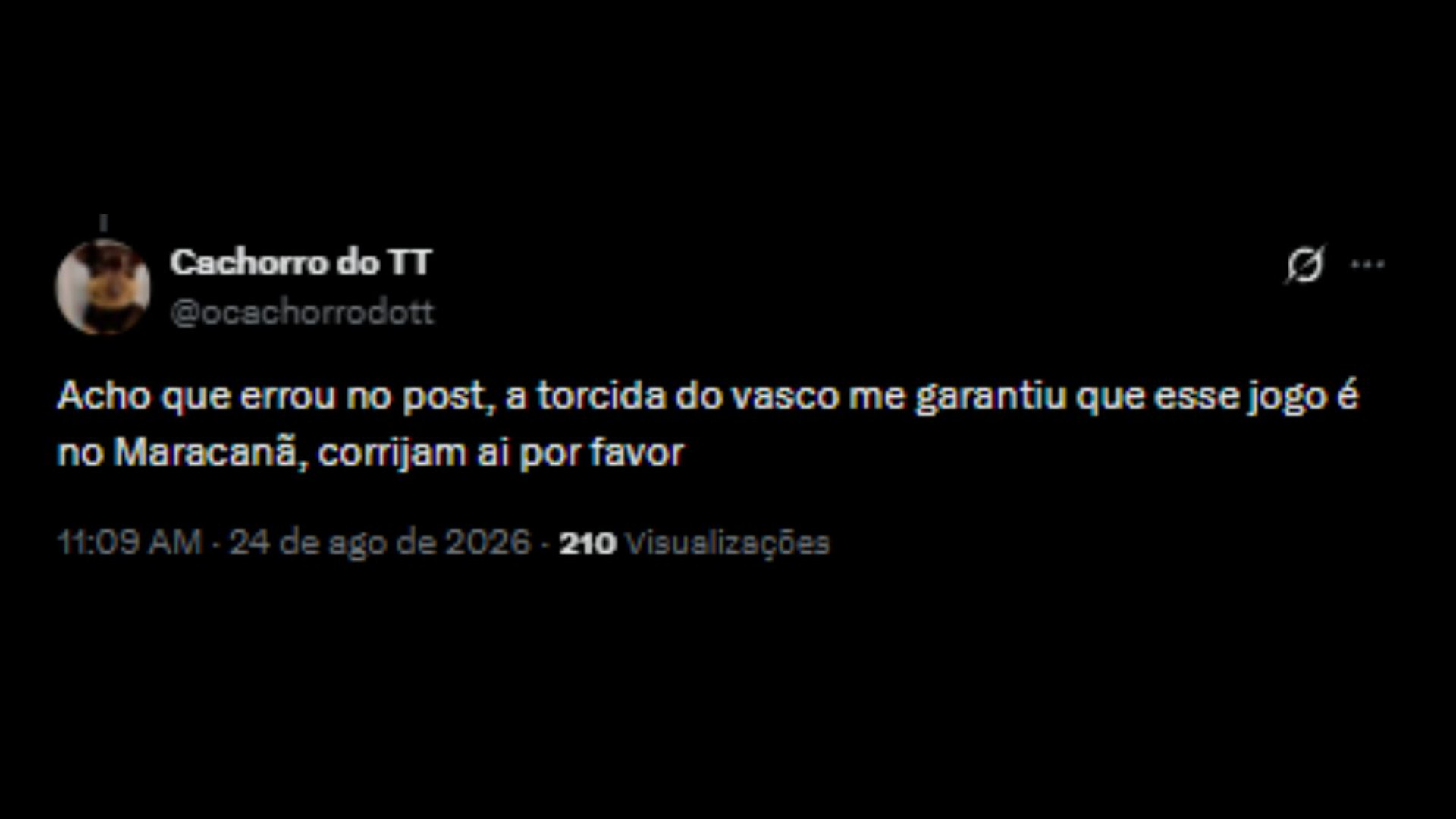 Torcedores repercutindo a recusa do Maracanã para o Vasco - Reprodução/X @ocachorrodott