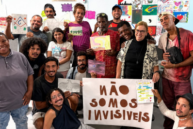 Pessoas em situação de rua visitam Projeto Grael 