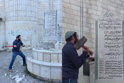 Deputado israelense ataca memorial palestino com marreta