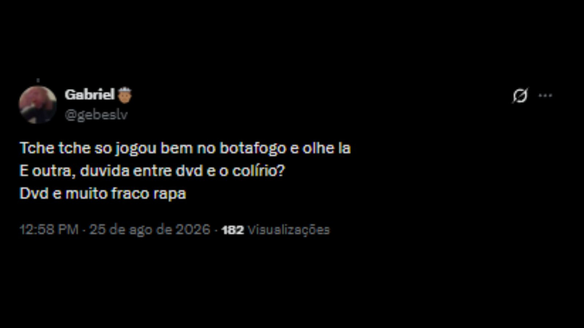 Torcedores vascaínos criticando a titularidade constante de Tchê Tchê - Reprodução/X @gebeslv