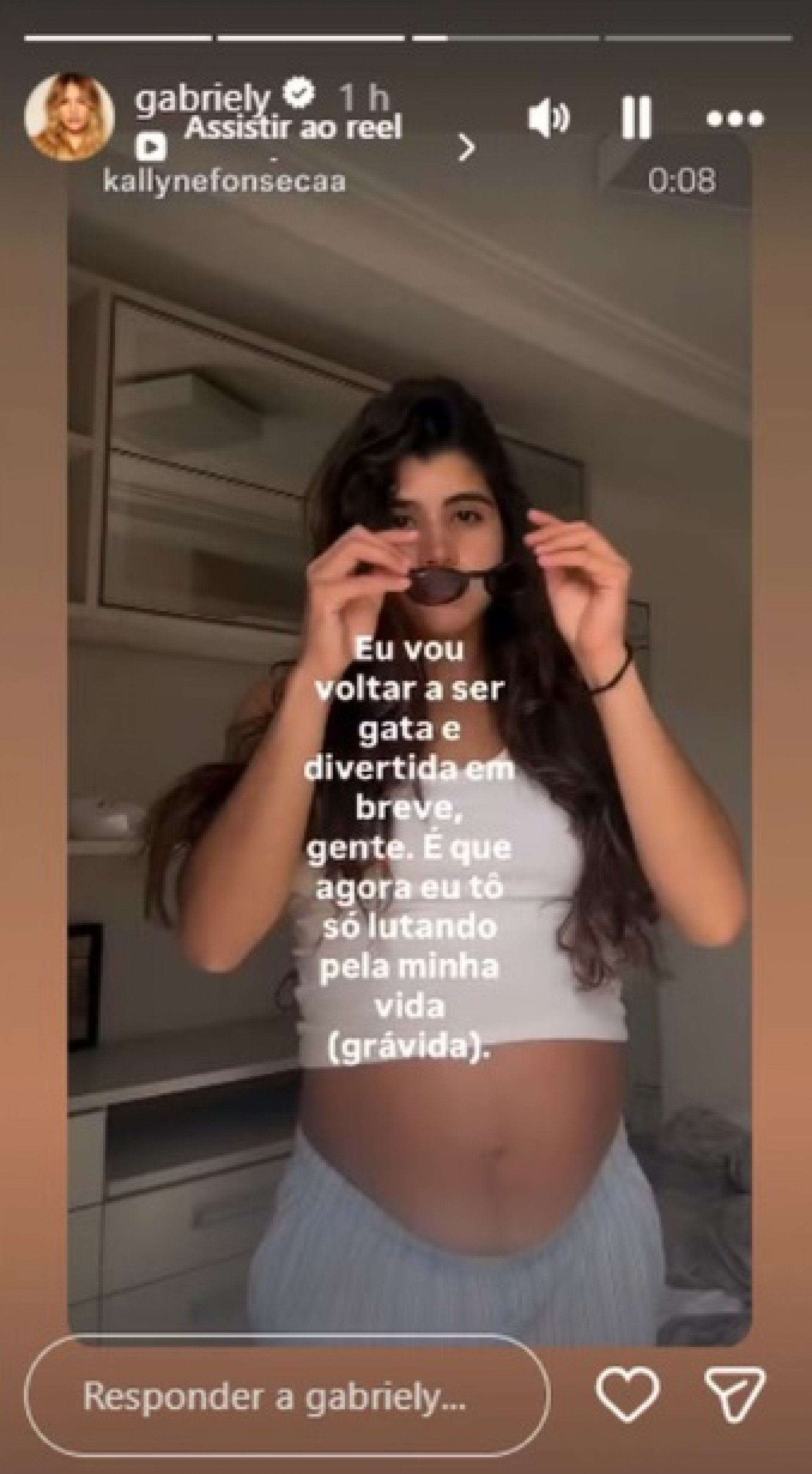 Gabriely Miranda compartilha desabafo sobre reta final da gravidez - Reprodução Instagram
