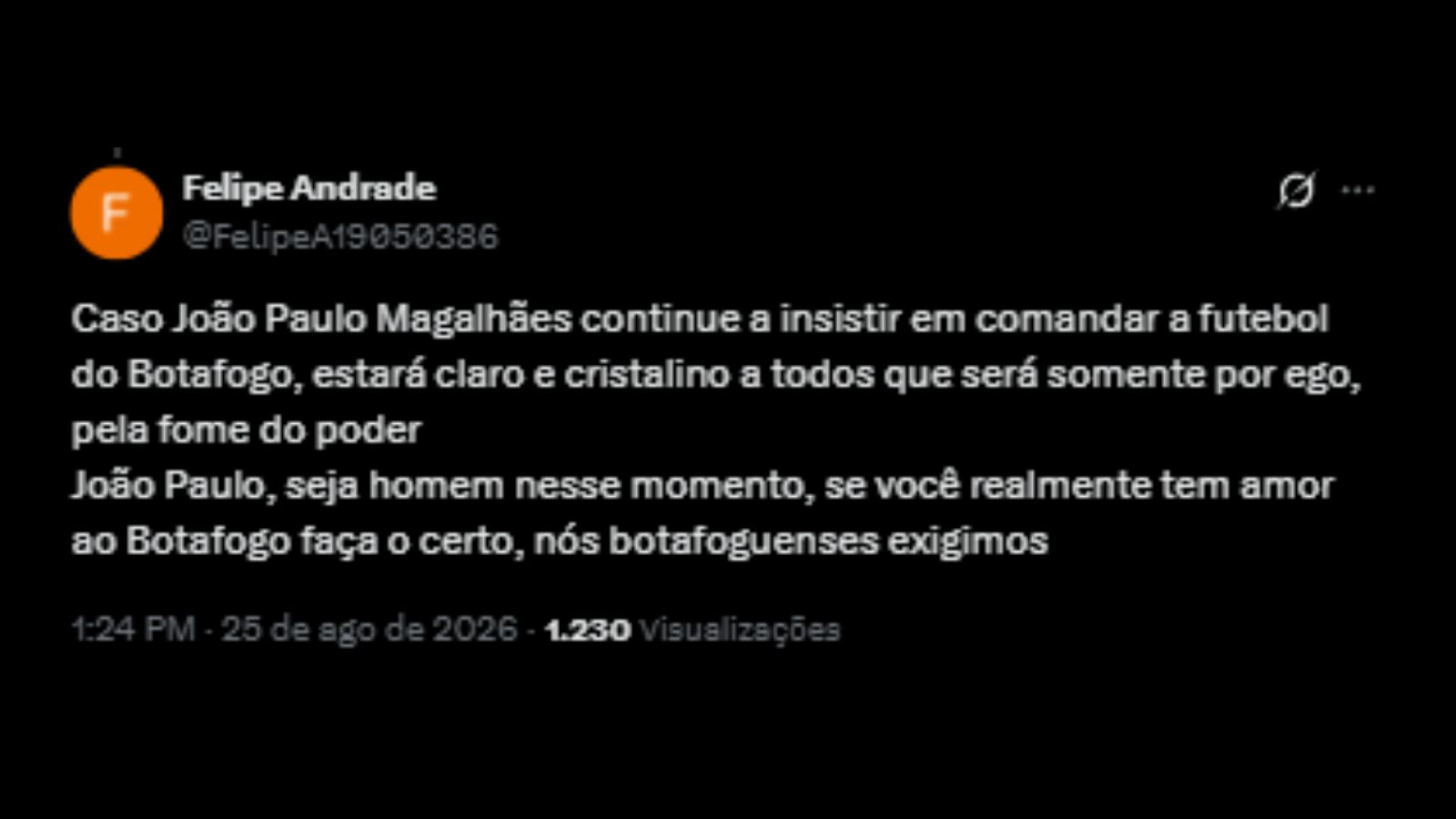 Repercussão à carta aberta do Felipe Neto - Reprodução/X @FelipeA19050386