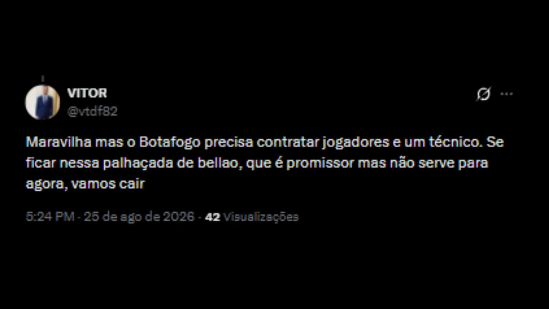 Repercussão sobre saída do Matheus Martins para a Rússia - Reprodução/X @vtdf82