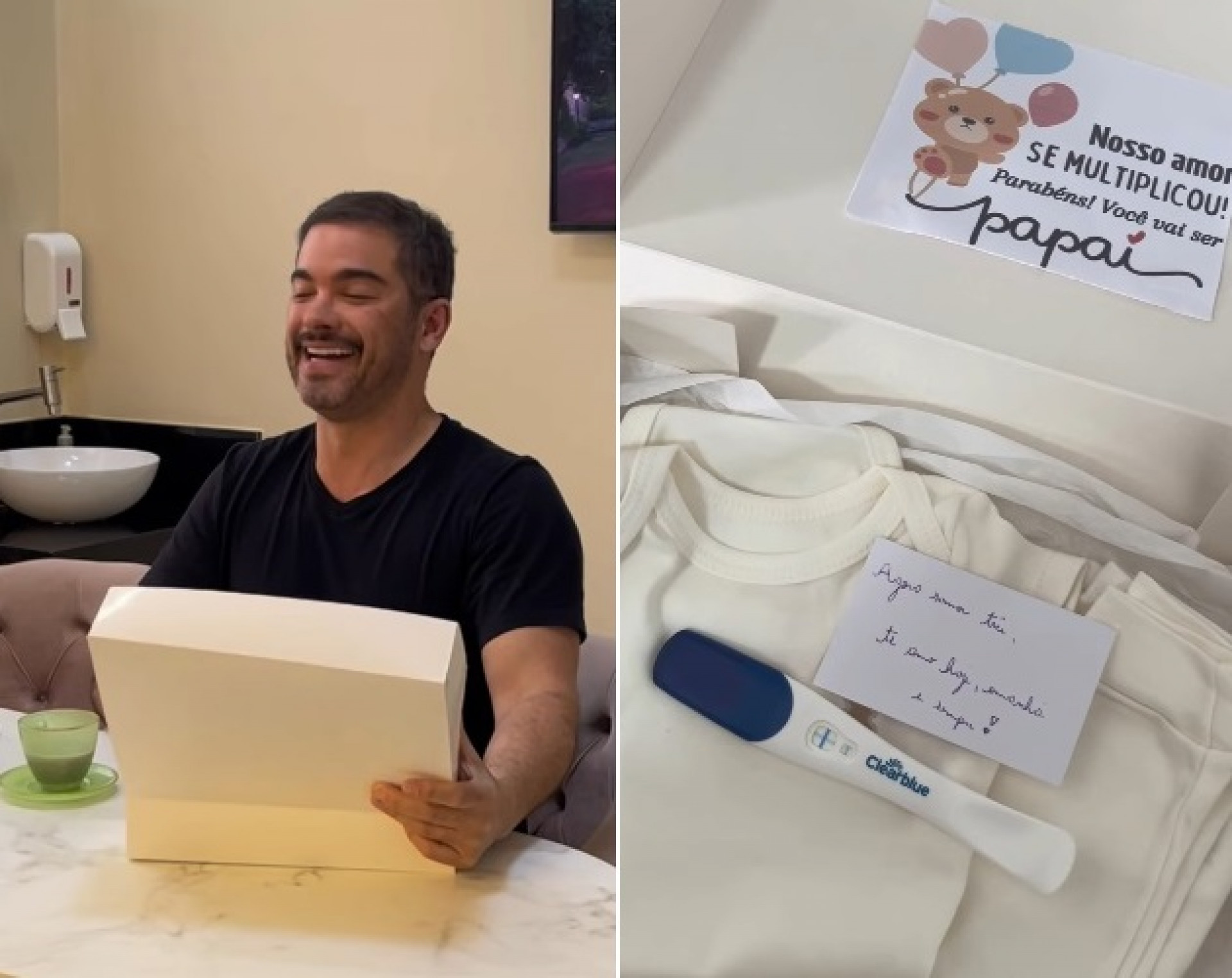 Sidney Sampaio se emocionou ao descobrir gravidez da mulher - Reprodução/Instagram