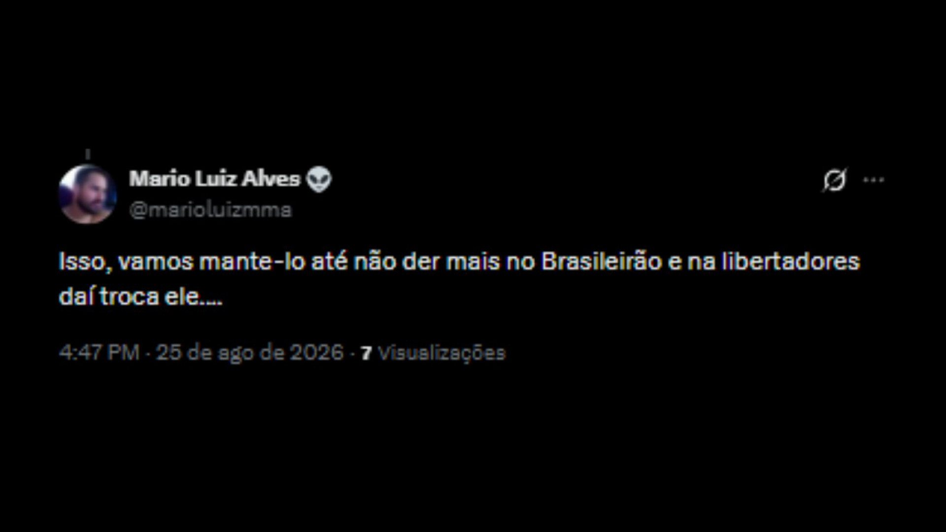 Torcedores do Flamengo opinando sobre o Rossi ter falhado nas últimas partidas - Reprodução/X @marioluizmma
