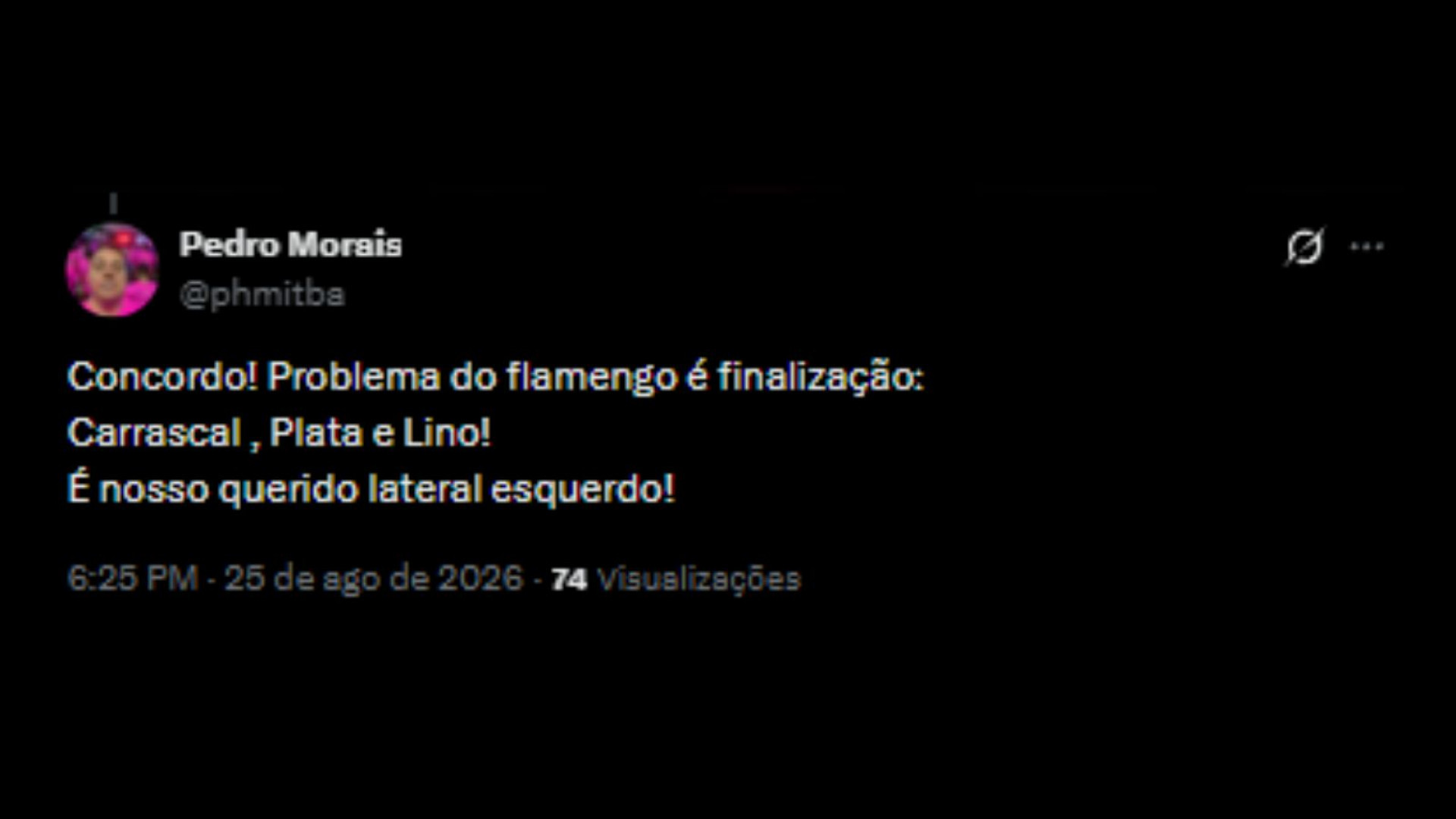 Torcedores do Flamengo opinando sobre o Rossi ter falhado nas últimas partidas - Reprodução/X @phmitba