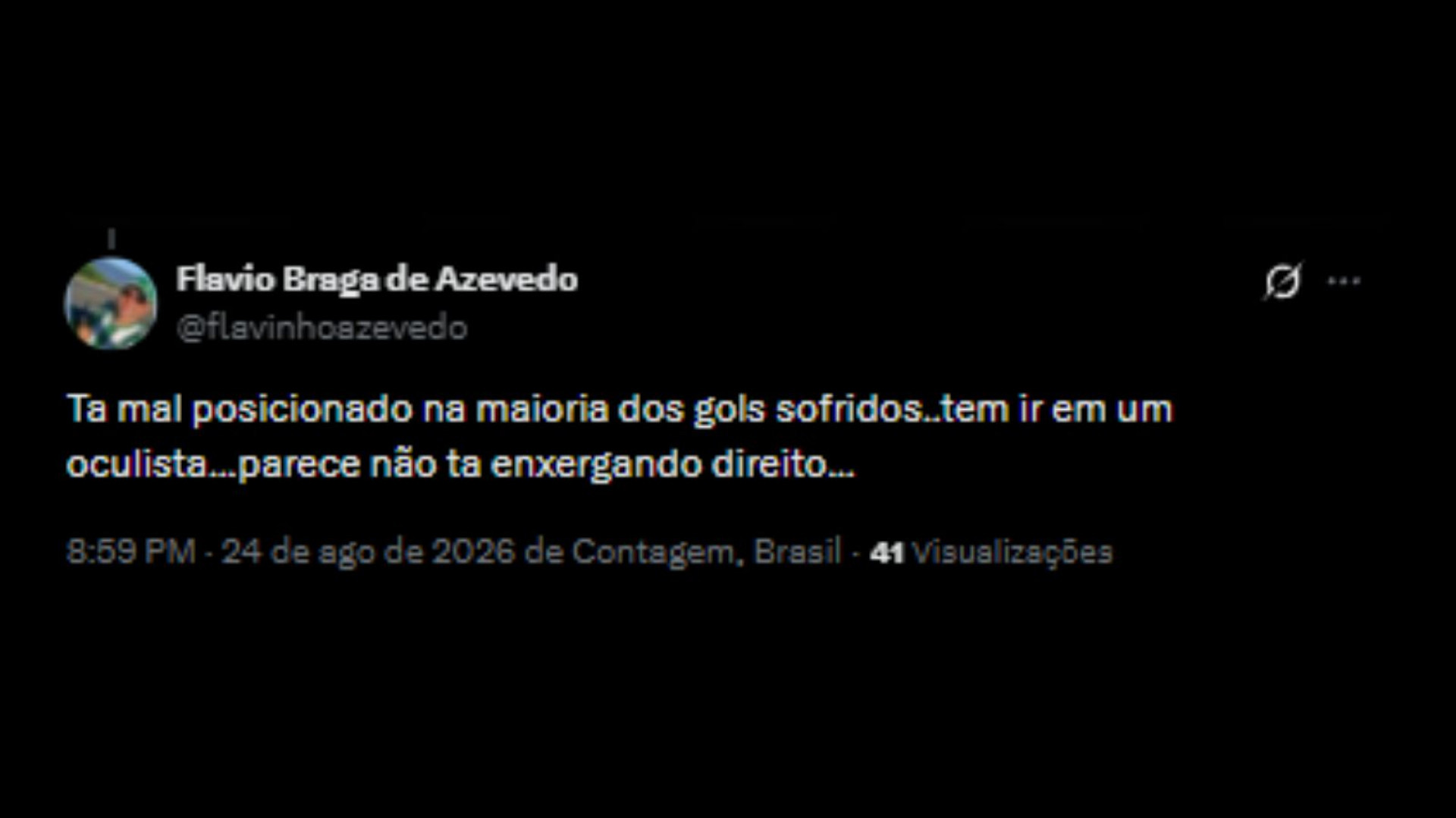 Torcedores do Flamengo opinando sobre o Rossi ter falhado nas últimas partidas - Reprodução/X @flavinhoazevedo