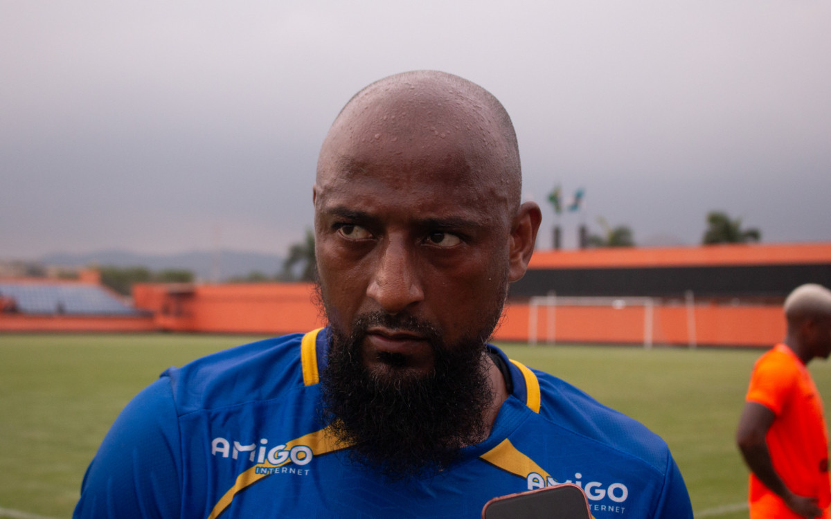 COPA RIO - Semifinal - Nova Iguaçu X Sampaio Corrêa, nesta quarta-feira (26). Na foto, Elias Maranhão, jogador do Sampaio Corrêa.