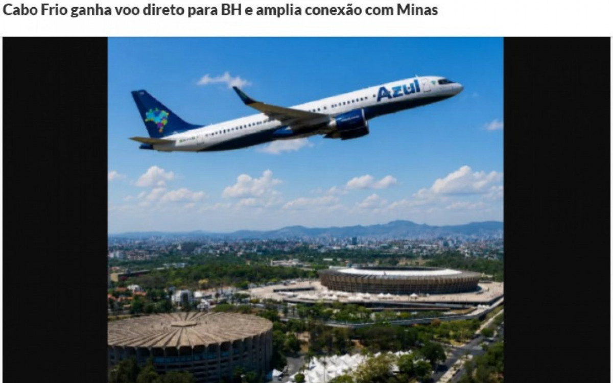 Matéria do O Dia sobre nova rota