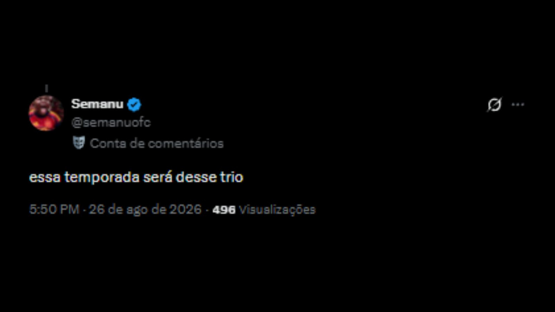 Torcedores exaltando trio de craques do Real Madrid: Mbappé, Vini Júnior e Bellingham - Reprodução/X @semanuofc