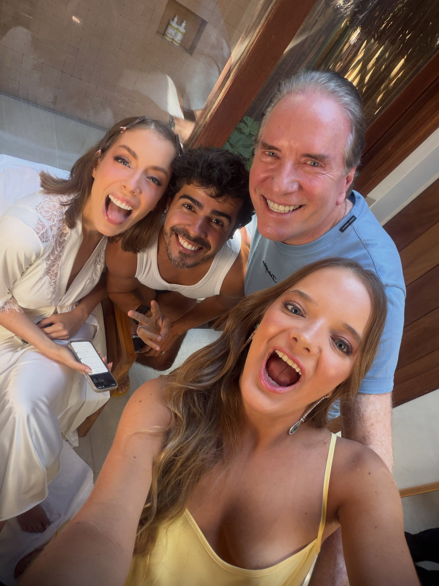 Rafa Justus com o pai, Roberto, e a irmã, Fabiana - Reprodução/Instagram 