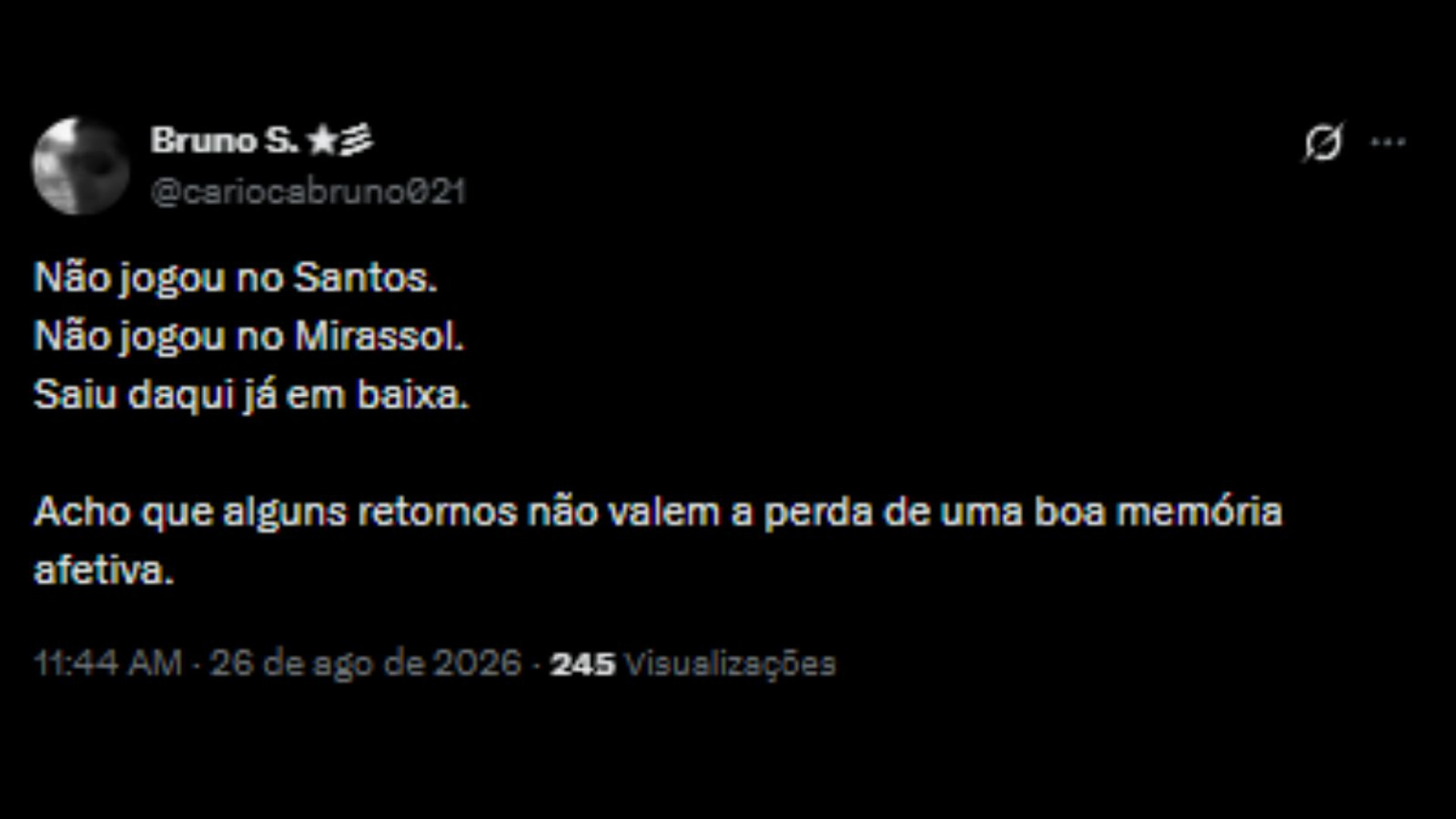 Torcedores debatendo a volta de Tiquinho Soares - Reprodução/X @cariocabruno021