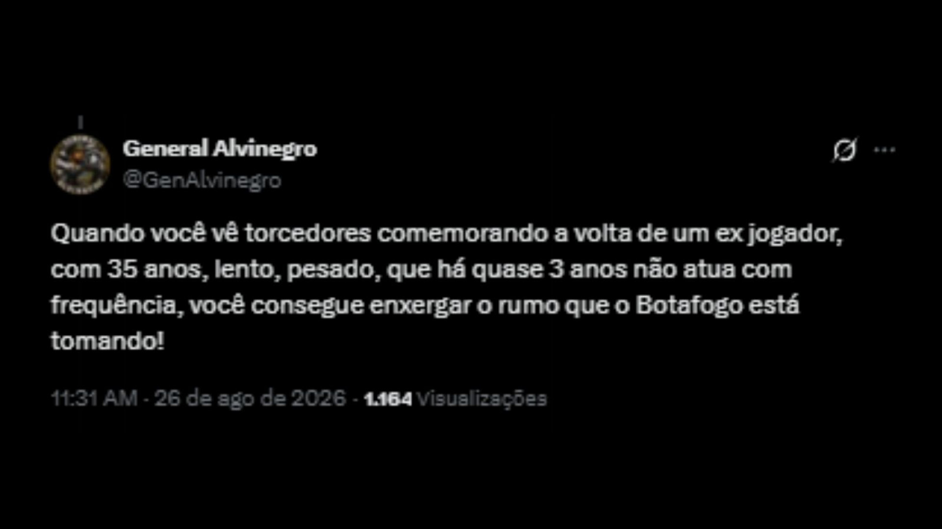 Torcedores debatendo a volta de Tiquinho Soares - Reprodução/X @GenAlvinegro