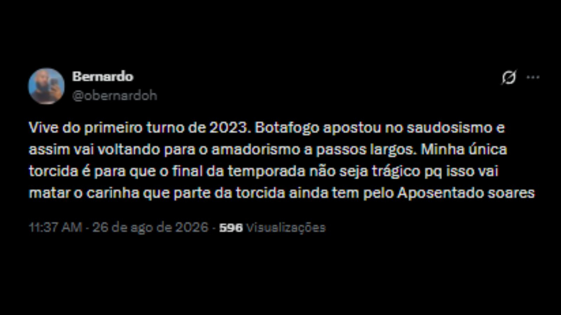 Torcedores debatendo a volta de Tiquinho Soares - Reprodução/X @obernardoh