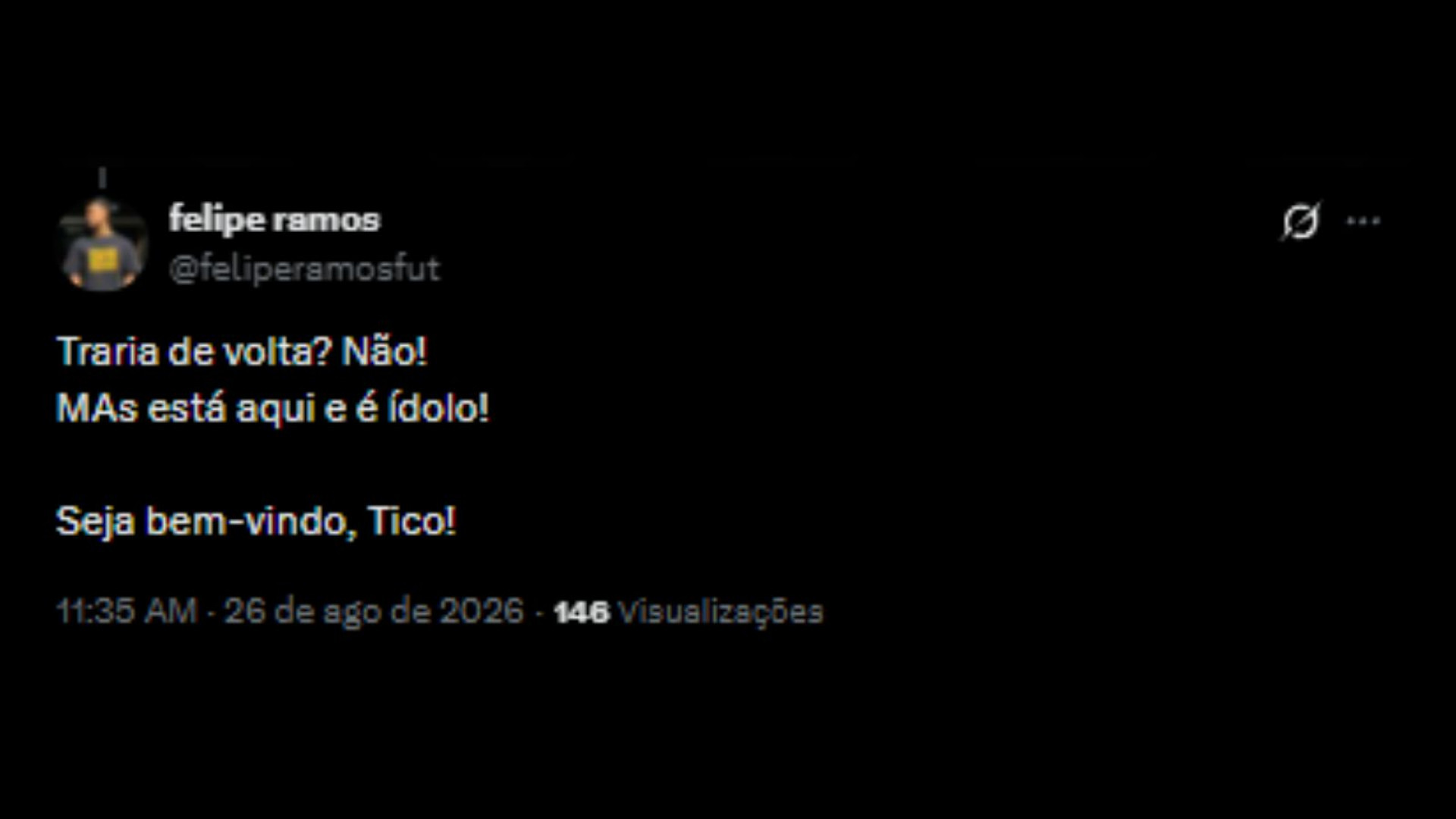 Torcedores debatendo a volta de Tiquinho Soares - Reprodução/X @feliperamosfut
