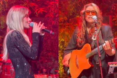 Ana Carolina e Carolina Dieckmmann cantam hit de Preta Gil juntas