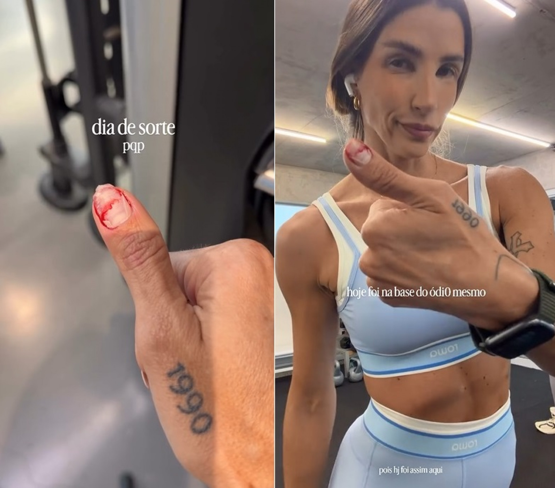 Aline Gotschalg sofreu acidente enquanto treinava na academia - Reprodução/Instagram