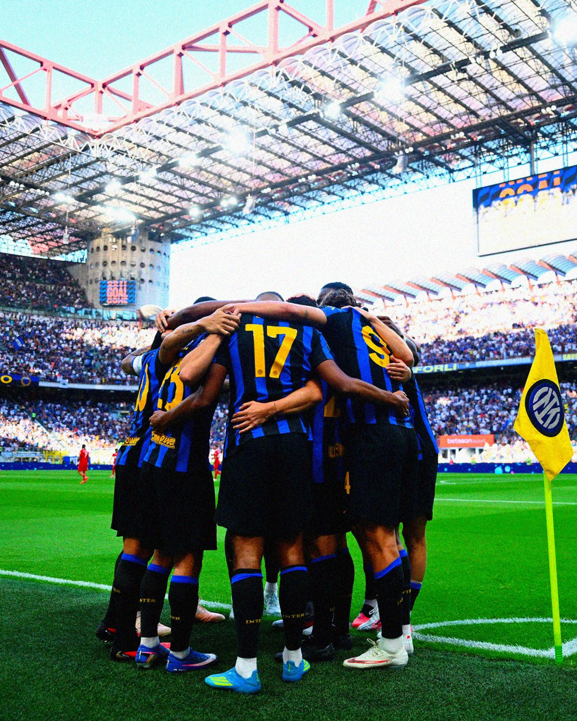 Jogadores da Inter de Milão no San Siro