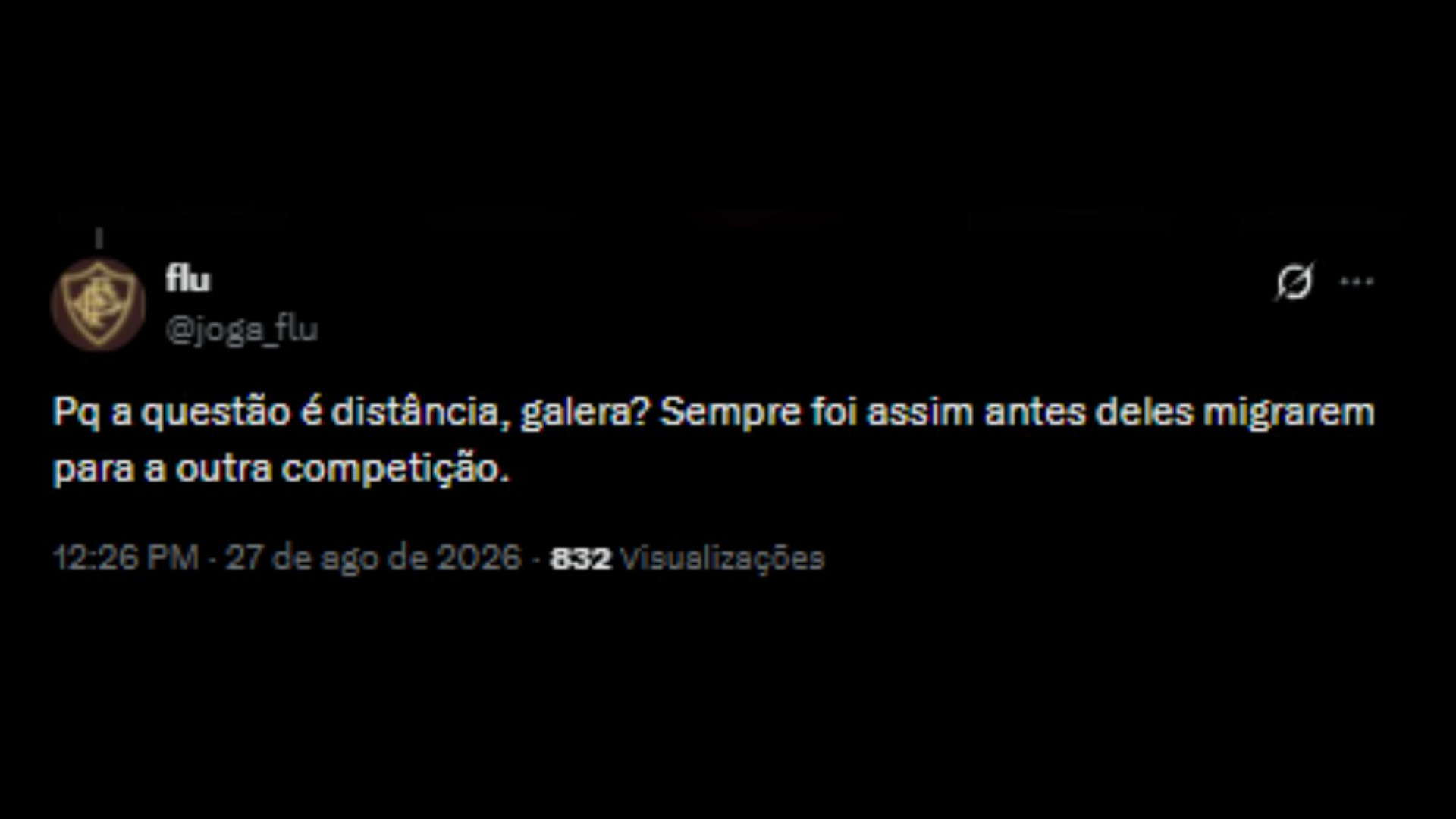 Internautas debatem questões a cerca da volta dos mexicanos para a Copa Libertadores - Reprodução/X @joga_flu