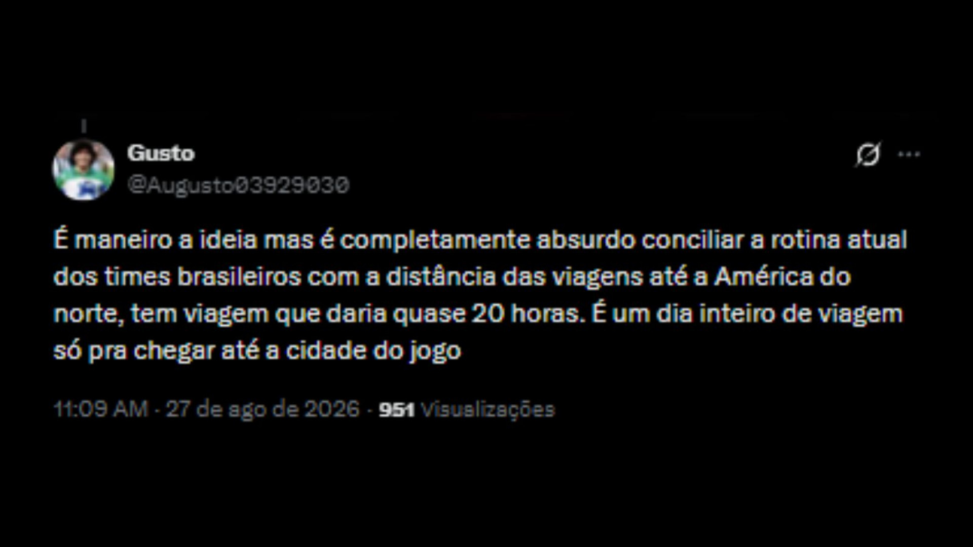 Internautas debatem questões a cerca da volta dos mexicanos para a Copa Libertadores - Reprodução/X @Augusto03929030