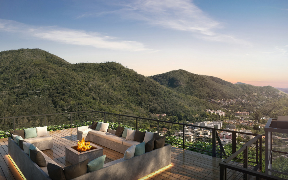 Lareira de residencial que é o primeiro Minha Casa, Minha Vida Faixa 4 de Petrópolis