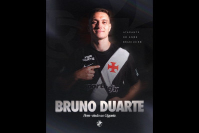 Vasco anuncia contratação do atacante Bruno Duarte